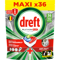 dreft platinum plus vaatwastabletten 36ct