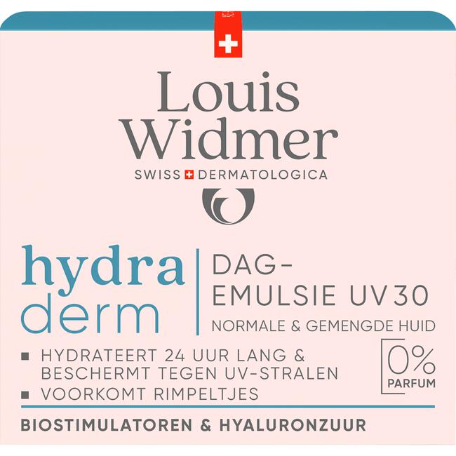 Louis Widmer Hydraderm Dagemulsie UV 30 Zonder Parfum 50ML