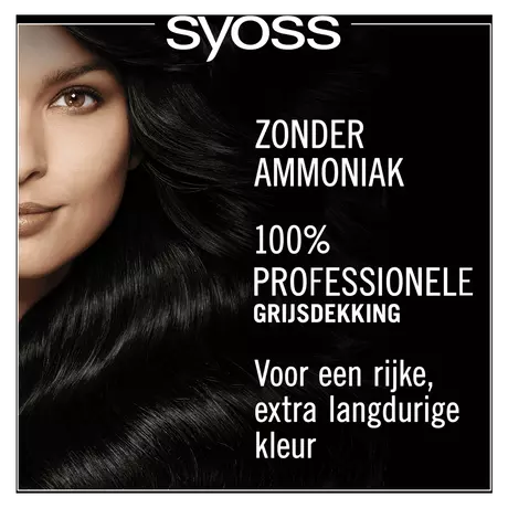 Syoss Oleo Intense  Permanente Haarkleuring 1-10 Intens Zwart/Noir Intense