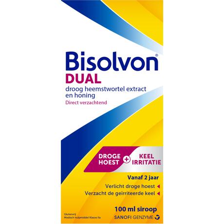 Bisolvon Dual Siroop Bij Droge Hoest En Keelirritatie 100 ML