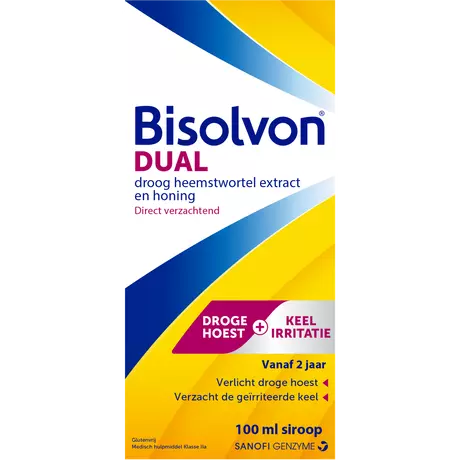 Bisolvon Dual Siroop Bij Droge Hoest En Keelirritatie 100 ML