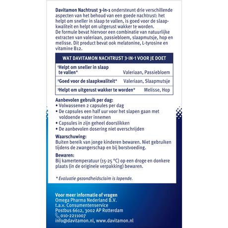 Davitamon Nachtrust 3-in-1 20 Capsules