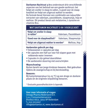 Davitamon Nachtrust 3-in-1 Capsules 20 stuks