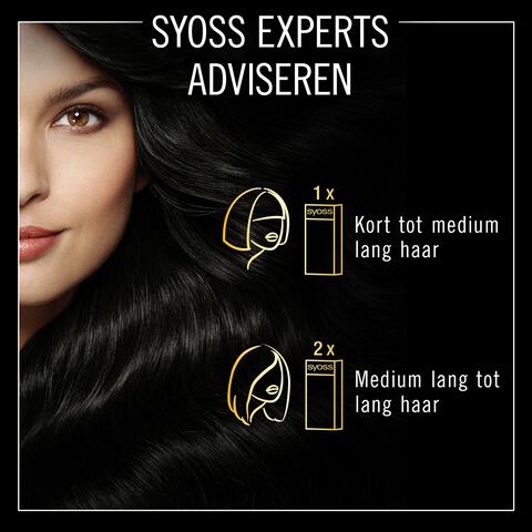 Syoss Oleo Intense  Permanente Haarkleuring 1-10 Intens Zwart/Noir Intense