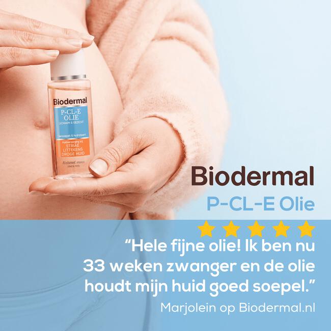 Biodermal P-CL-E Olie Huidverzorging bij Striae, Littekens en Droge Huid 75ML
