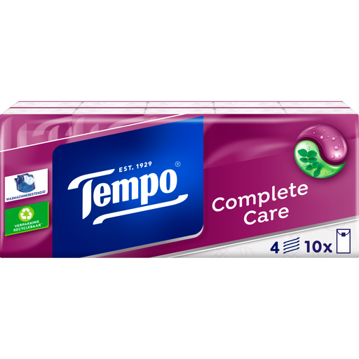 Tempo Complete Care 4-Laags Zakdoekjes 10x10 stuks