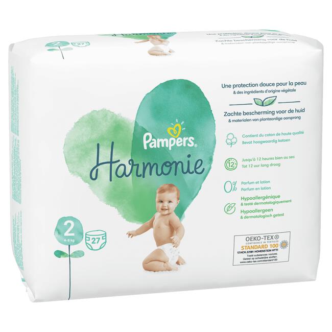 Pampers Harmonie Maat 2 27 Luiers 4KG-8KG