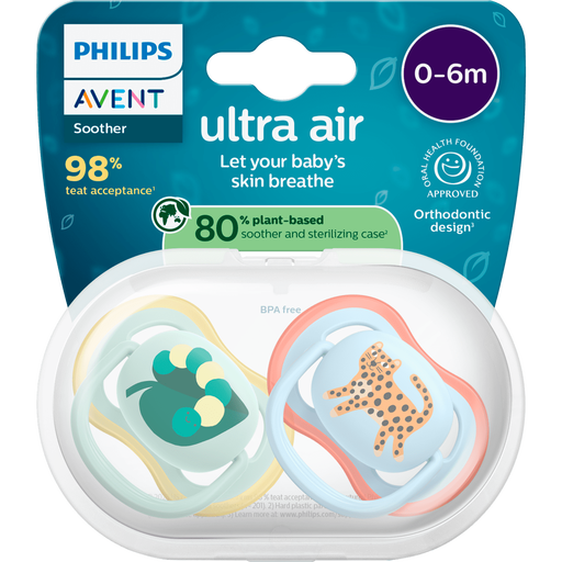 Philips Avent Fopspeen Ultra Air Day 0-6M SCF087/02 2 stuks