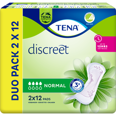 TENA Discreet Normal Verbanden Duopack 2x12 stuks