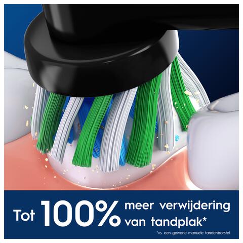 Oral-B Cross Action Opzetborstels Zwart - 4 Stuks