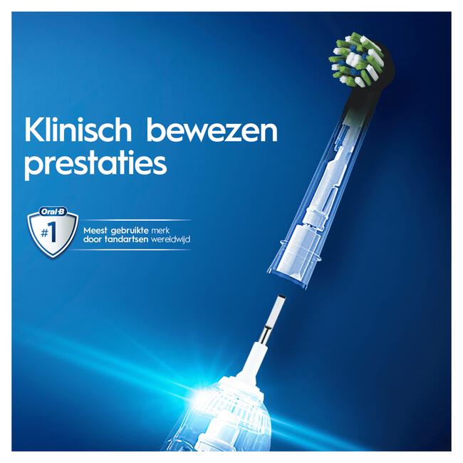 Oral-B Cross Action Opzetborstels Zwart - 4 Stuks