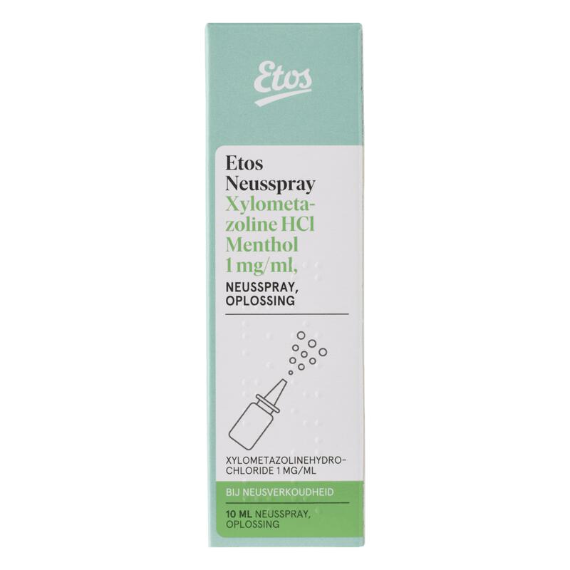Etos Neusspray Xylometazoline HCl Menthol 1 MG/ 10ML