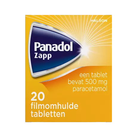 Panadol Zapp Paracetamol 500 MG Filmomhulde Tabletten 20 stuks