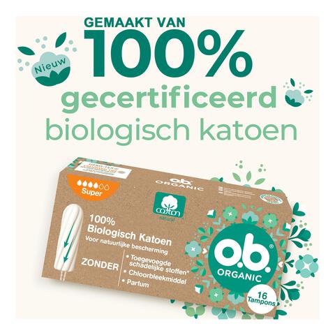 o.b.® Organic Cotton Super 16 Stuks