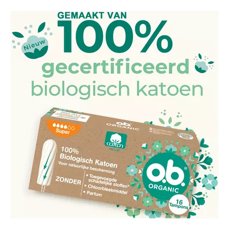 o.b.® Organic Cotton Tampons  Super 16 stuks