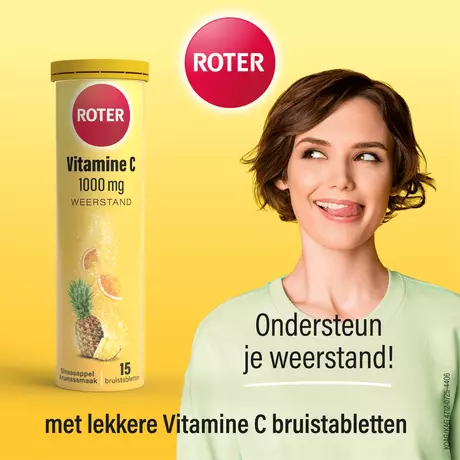 Roter Vitamine C 1000 MG Sinaasappel Ananas Bruistabletten 15 stuks