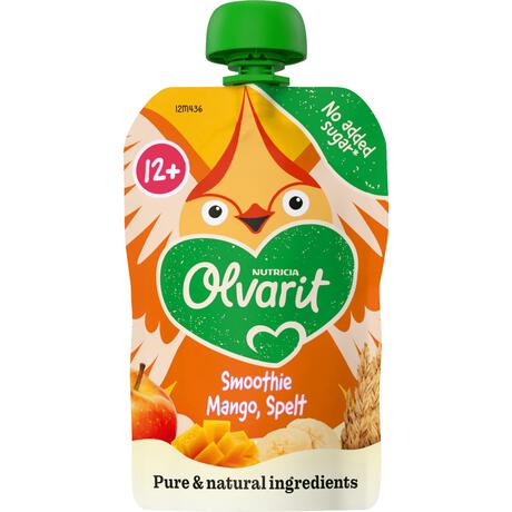 Olvarit Knijpfruitzakje Mango Smoothie Spelt