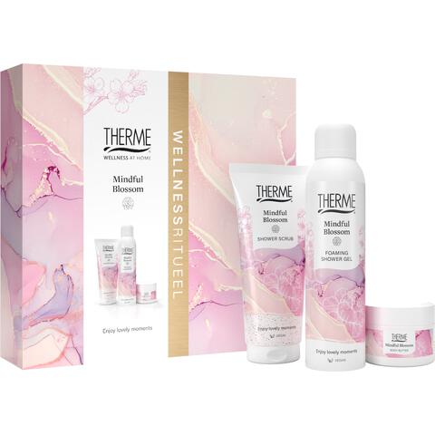Therme Mindful Blossom Cadeauset Shower Foam Body Butter Shower Scrub
