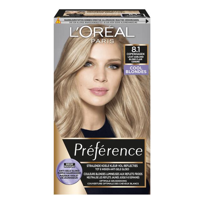 lichtgewicht zij is formule L'Oréal Paris Préférence Permanente Haarverf 8.1 Copenhague 1 EA | Etos