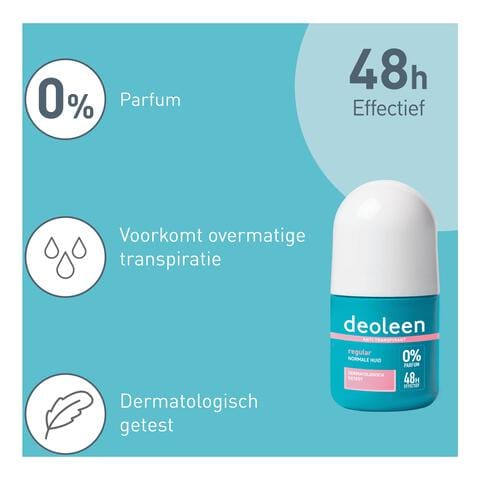 Deoleen Regular Anti-Transpirant Deodorant Roller 50 ML