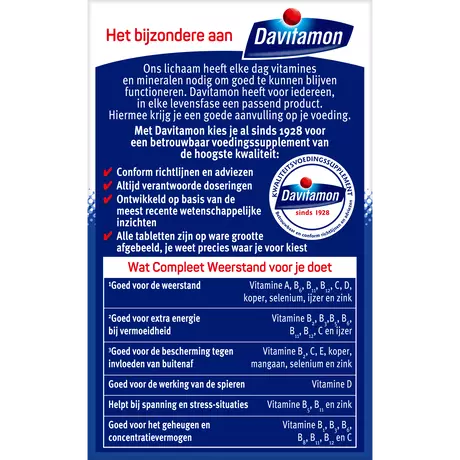 Davitamon Compleet Weerstand Vitamine C & D3 Dragees 100 stuks