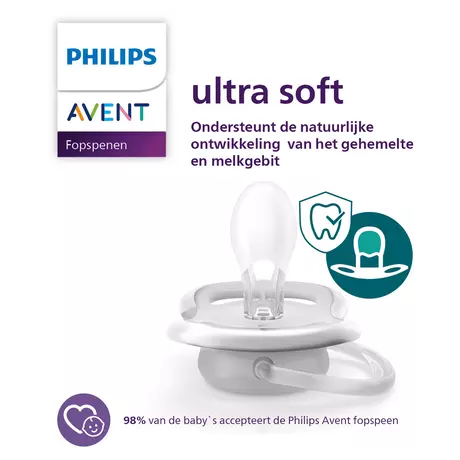Philips Avent Fopspeen Ultra Soft 18M+ SCF093/05 2 stuks
