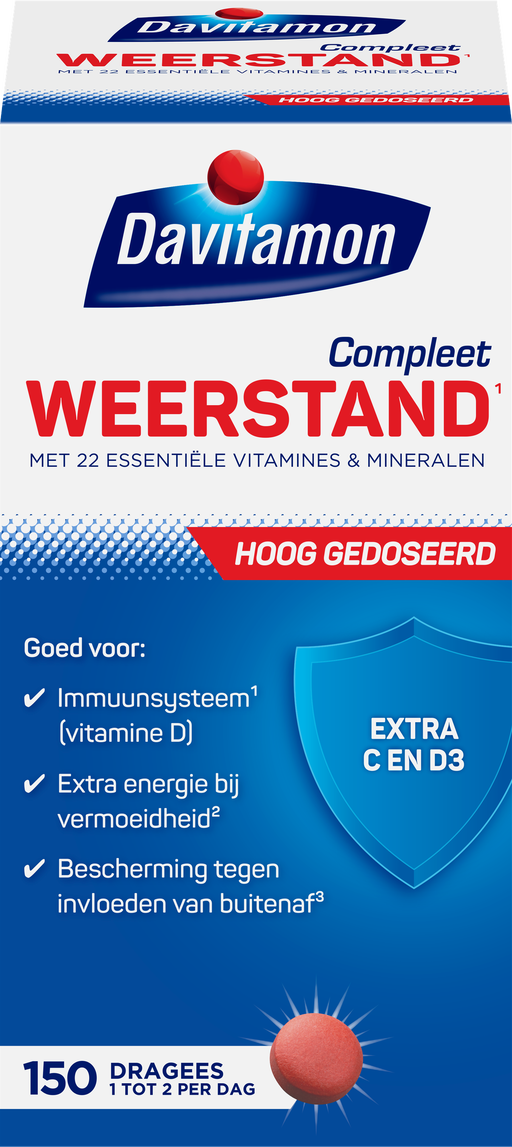 Davitamon Compleet Weerstand Vitamine C & D3 Forte Dragees 150 stuks