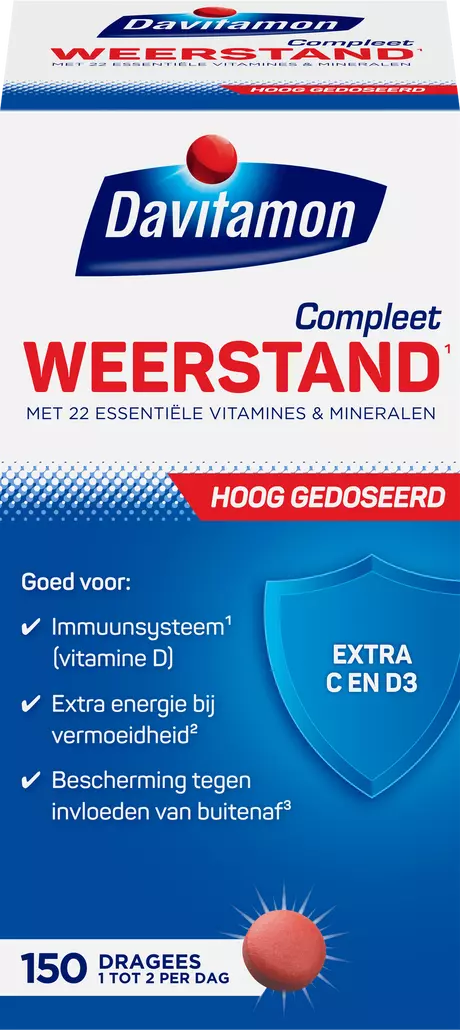 Davitamon Compleet Weerstand Vitamine C & D3 Forte Dragees 150 stuks 
