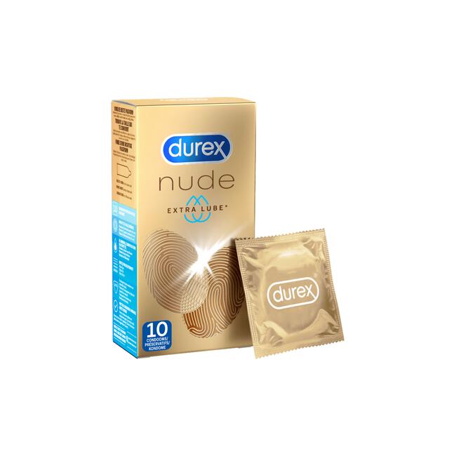 Durex Condooms Nude Extra Lube Extra Dun 10 Stuks