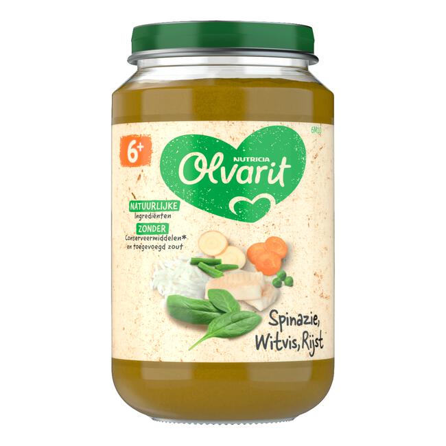 Olvarit  6M10 Spinazie Witvis Rijst