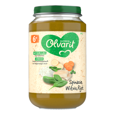 Olvarit  6M10 Spinazie Witvis Rijst