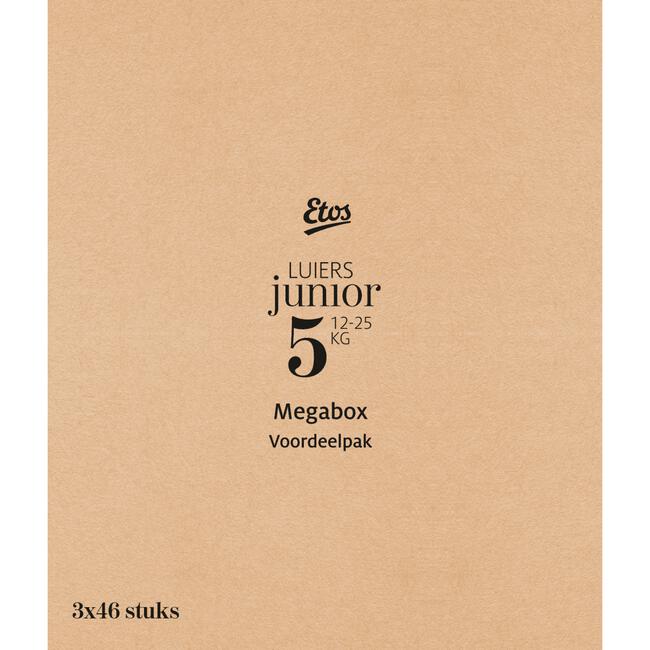Etos Woezel & Pip Luiers Junior Megabox Voordeelpak Maat 5 12-25 kg 138 stuks
