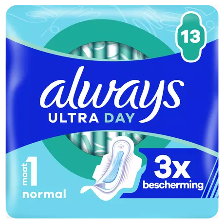 Always Maandverband Ultra Day Normal Wings 13 stuks