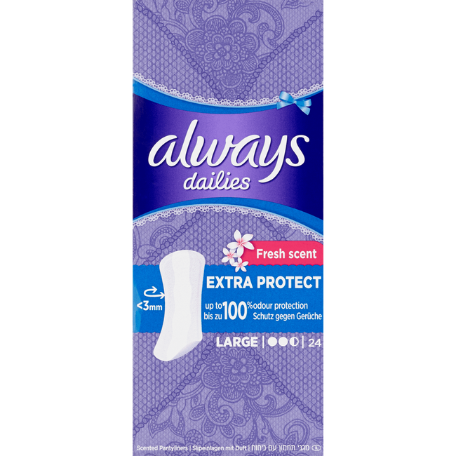 Always Dailies Extra Protect Inlegkruisjes Large Fresh
