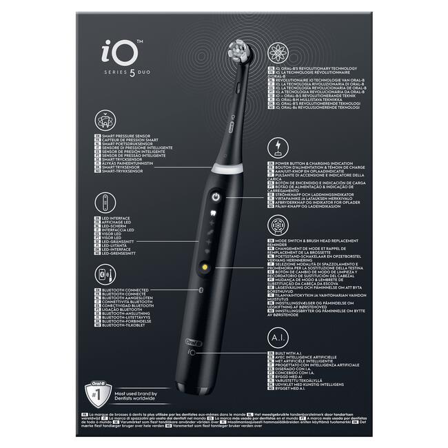 Oral-B iO 5 Zwart & Wit 2 Elektrische Tandenborstels By Braun