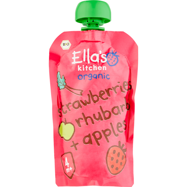 Ella's Kitchen Smoothie Strawberry+Rhubarb+Apples 120 GR Etos