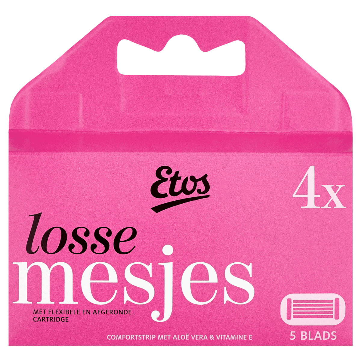 Etos 5-Blads Navulmesjes Roze 4 - 4 stuks