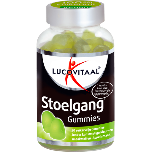 Lucovitaal Stoelgang Suikervrije Gummies Appel 50 stuks