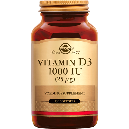Solgar Vitamine D3 1000 IU 25 MCG Softgels 250 stuks