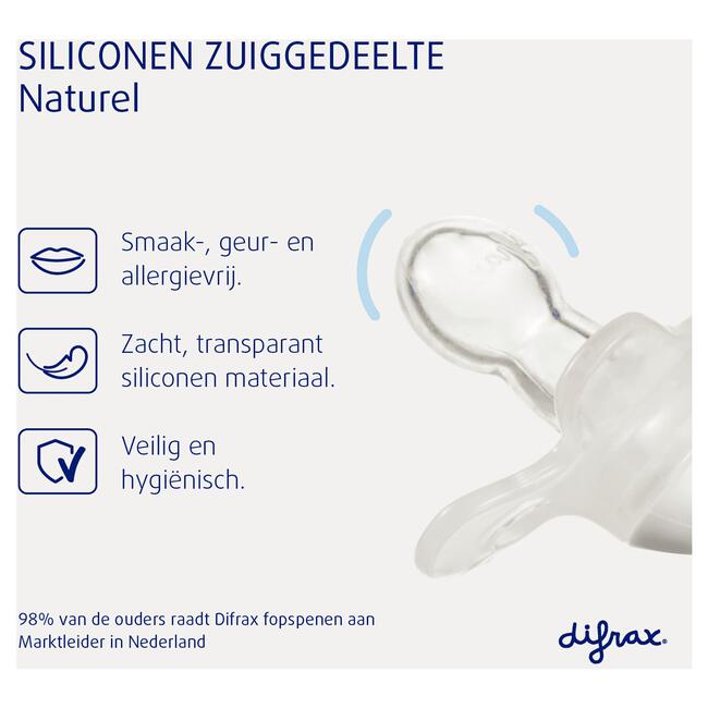 Difrax Fopspeen Naturel Earth Moonstone 12 Maanden 
