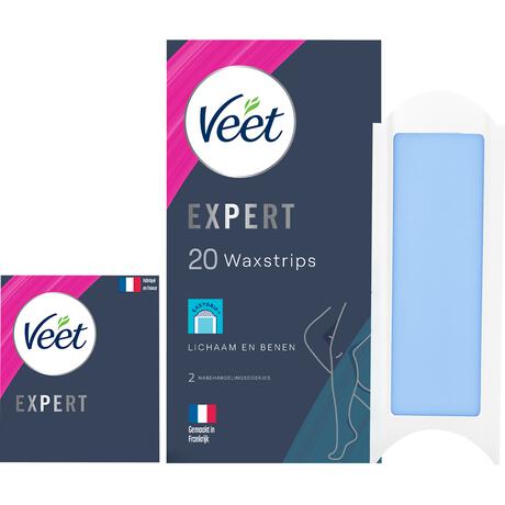 Veet Expert Ontharingsstrips Lichaam & benen Gevoelige Huid 20 stuks