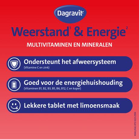 Dagravit Totaal 30 Weerstand & Energie 50 kauwtabletten