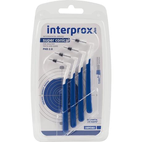 Interprox Plus Super Conical Donkerblauw PHD 2.0 - 4 stuks