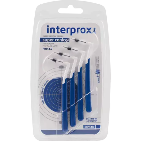 Interprox Plus Super Conical Ragers Donkerblauw PHD 2.0 mm 4 stuks