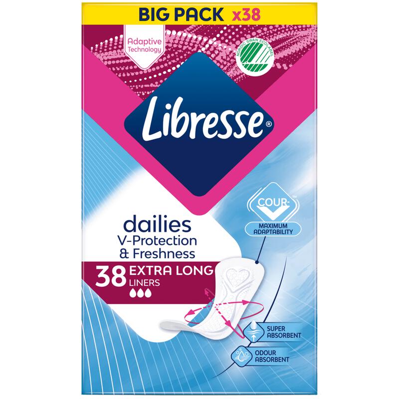 Libresse Dailies Inlegkruisjes Extra Long Big Pack 38 stuks