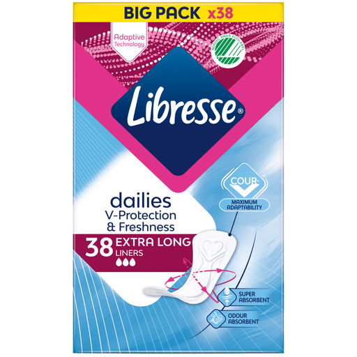 Libresse Dailies Inlegkruisjes Extra Long Big Pack 38 stuks