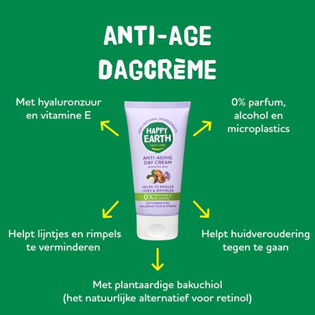 Happy Earth 100% Natuurlijke Face Care Anti-Age Day Cream 50 ML