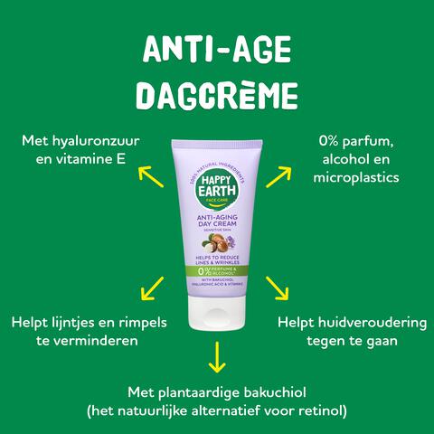 Happy Earth 100% Natuurlijke Face Care Anti-Age Day Cream 50 ML