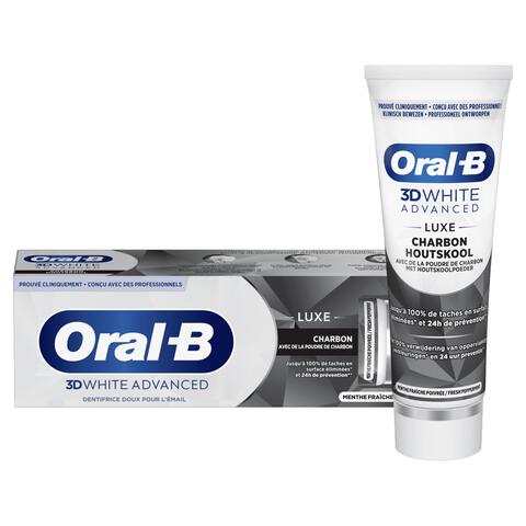 Oral-B 3D White Advanced Houtskool Tandpasta - 75 ML