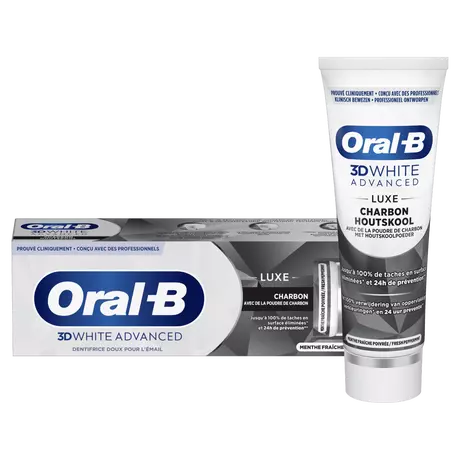 Oral-B 3D White Advanced Luxe Houtskool Tandpasta 75 ML